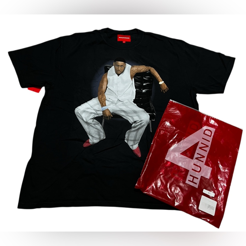 4 Hunnid Men’s Killa Kali Black short sleeve shirt size XXL Streetwear‎